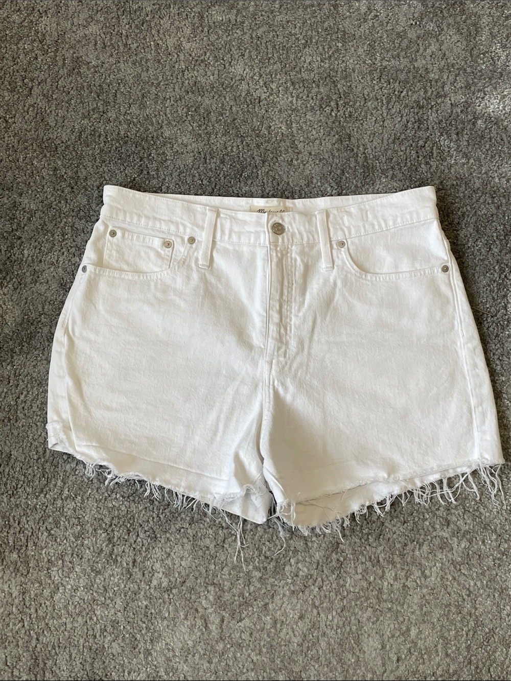 EC Madewell High-Rise Denim Shorts - White - Size 32